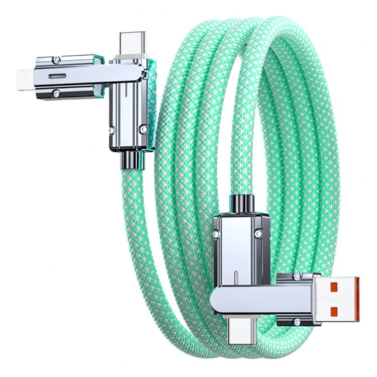 AHASTYLE XC04 1m PD 27W Data Cable USB-A / Type-C to Type-C / IP Charging Cable - Green