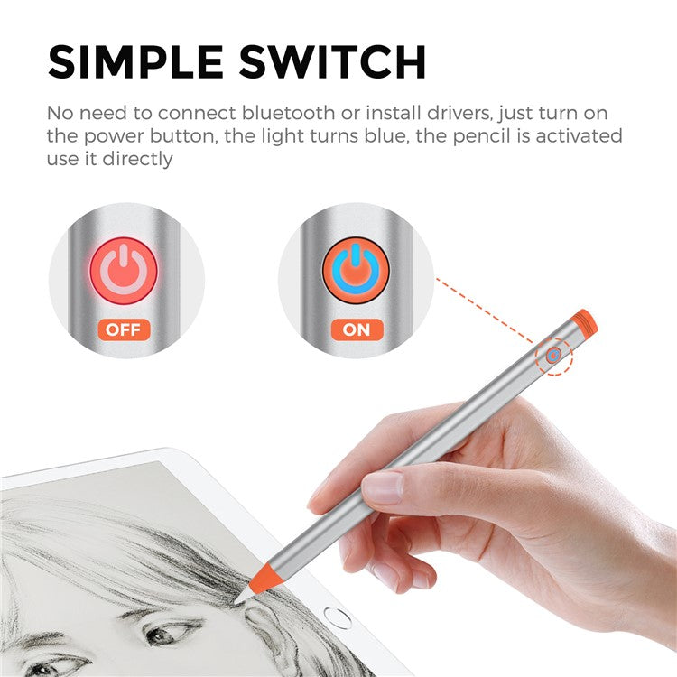 AHASTYLE PE02 Sensitive Touch Stylus for iPad Tablet Anti-False Touch Capacitive Pen