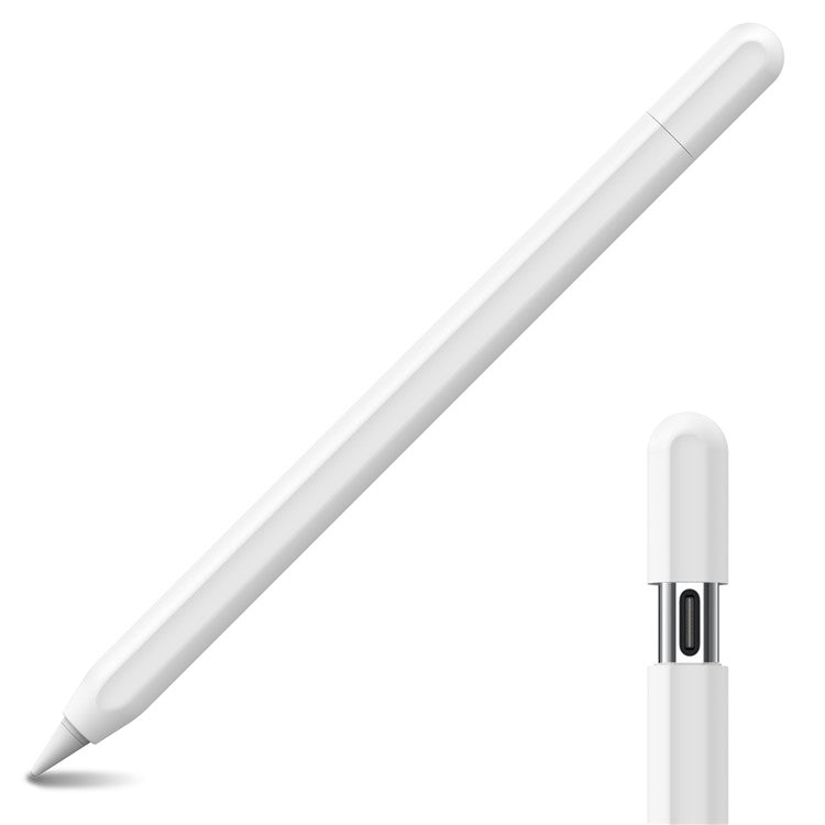 AHASTYLE PT65-3 For Apple Pencil (USB-C) Silicone Sleeve Anti-Drop Pencil Protective Cover - White