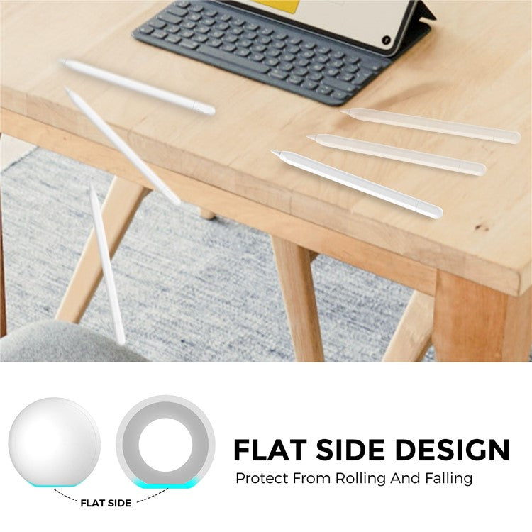 AHASTYLE PT65-3 For Apple Pencil (USB-C) Silicone Sleeve Anti-Drop Pencil Protective Cover - White