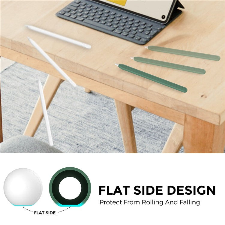 AHASTYLE PT65-3 For Apple Pencil (USB-C) Silicone Sleeve Anti-Drop Pencil Protective Cover - Dark Green