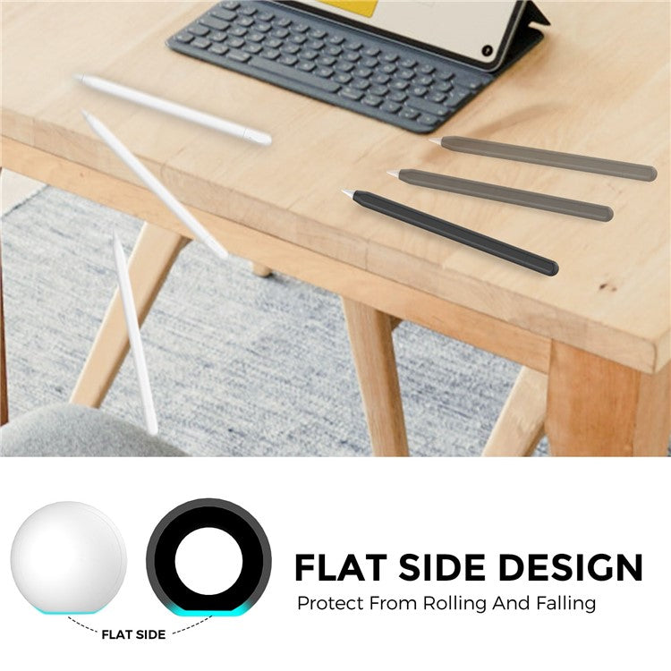 AHASTYLE PT65-3 For Apple Pencil (USB-C) Silicone Sleeve Anti-Drop Pencil Protective Cover - Black