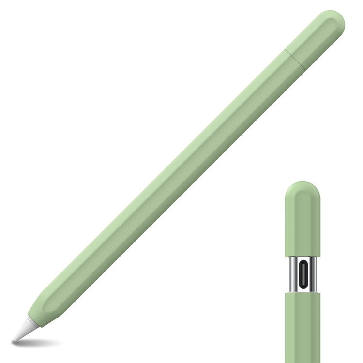 AHASTYLE PT65-3 For Apple Pencil (USB-C) Silicone Sleeve Anti-Drop Pencil Protective Cover - Avocade Green
