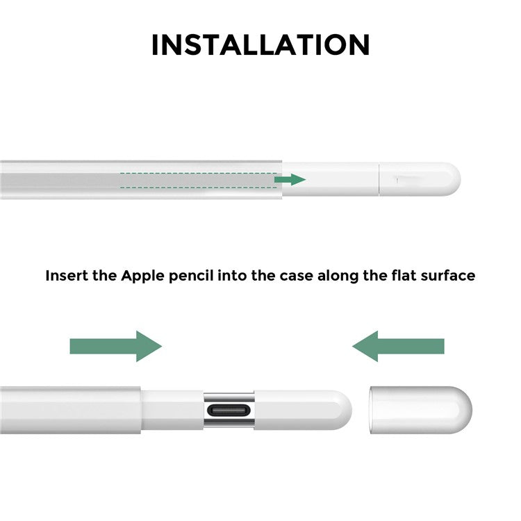 AHASTYLE PT65-3 For Apple Pencil (USB-C) Silicone Sleeve Anti-Drop Pencil Protective Cover - Transparent