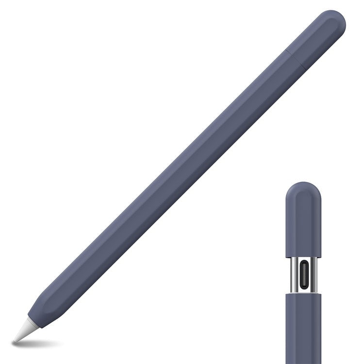 AHASTYLE PT65-3 For Apple Pencil (USB-C) Silicone Sleeve Anti-Drop Pencil Protective Cover - Midnight Blue