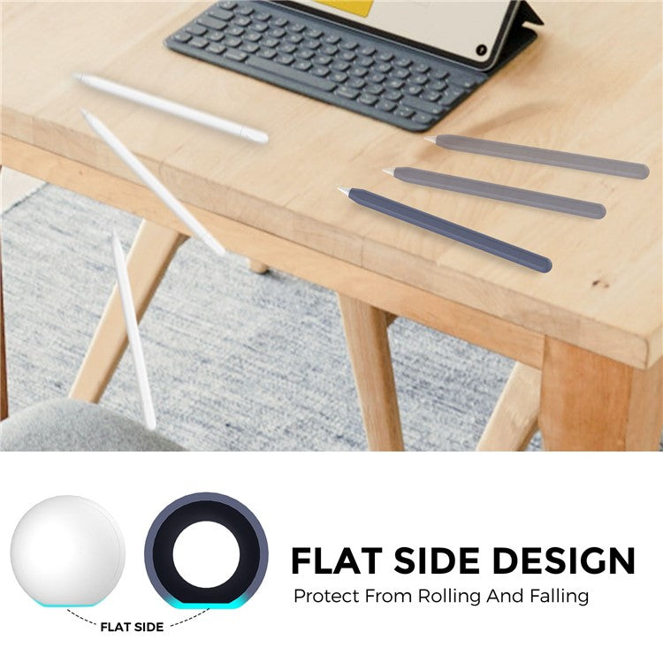 AHASTYLE PT65-3 For Apple Pencil (USB-C) Silicone Sleeve Anti-Drop Pencil Protective Cover - Midnight Blue