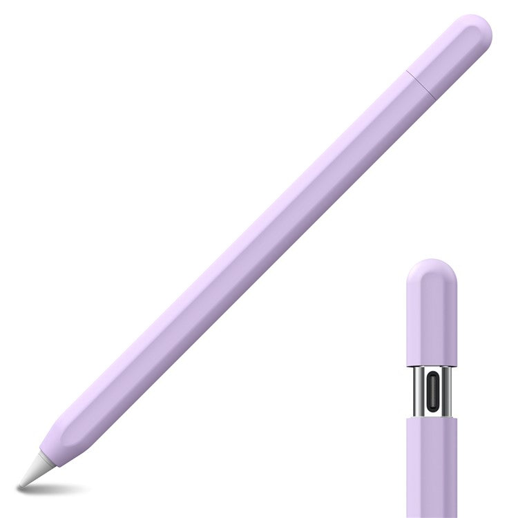 AHASTYLE PT65-3 For Apple Pencil (USB-C) Silicone Sleeve Anti-Drop Pencil Protective Cover - Purple