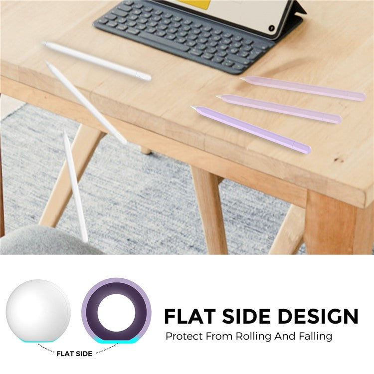 AHASTYLE PT65-3 For Apple Pencil (USB-C) Silicone Sleeve Anti-Drop Pencil Protective Cover - Purple