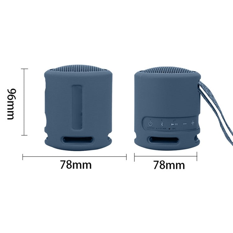 For Sony SRS-XB13 Portable Speaker Sleeve Silicone Case Protective Cover - Black