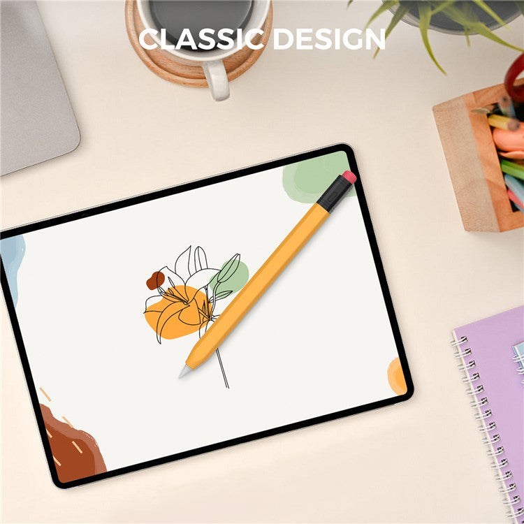 AHASTYLE PT180-3 For Apple Pencil (USB-C) Stylus Pen Soft Silicone Sleeve - Yellow