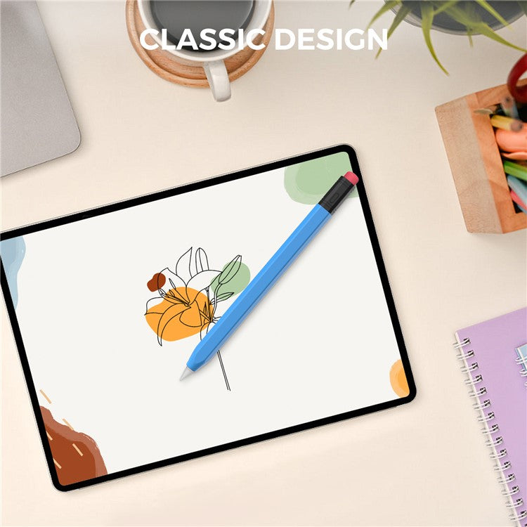 AHASTYLE PT180-3 For Apple Pencil (USB-C) Stylus Pen Soft Silicone Sleeve - Blue
