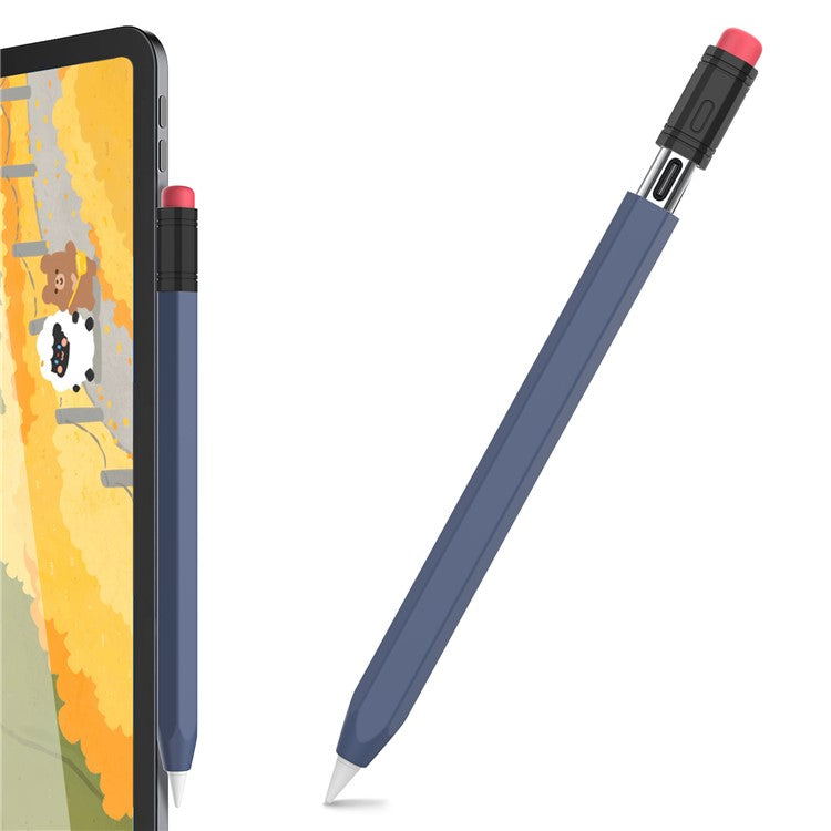 AHASTYLE PT180-3 For Apple Pencil (USB-C) Stylus Pen Soft Silicone Sleeve - Midnight Blue