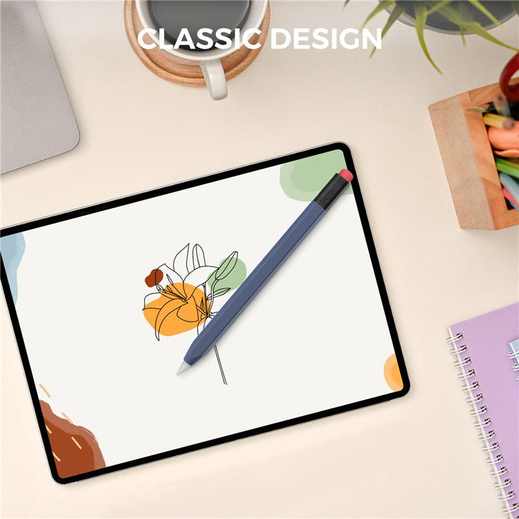 AHASTYLE PT180-3 For Apple Pencil (USB-C) Stylus Pen Soft Silicone Sleeve - Midnight Blue