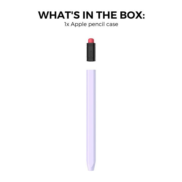 AHASTYLE PT180-3 For Apple Pencil (USB-C) Stylus Pen Soft Silicone Sleeve - Lavender Purple