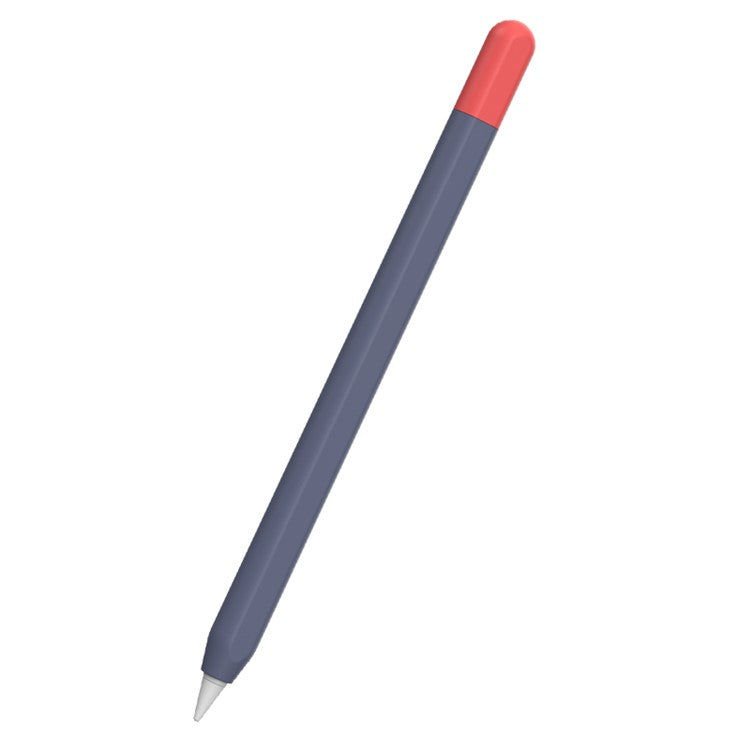 AHASTYLE PT65-3 For Apple Pencil (USB-C) Color Splicing Silicone Protect Sleeve - Midnight Blue+Red