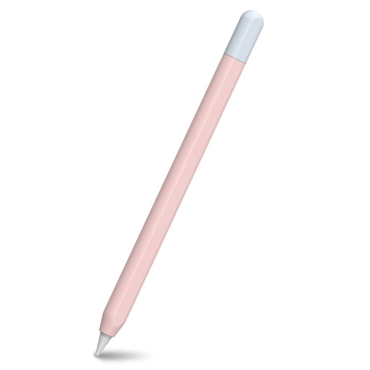 AHASTYLE PT65-3 For Apple Pencil (USB-C) Color Splicing Silicone Protect Sleeve - Pink+Light Blue