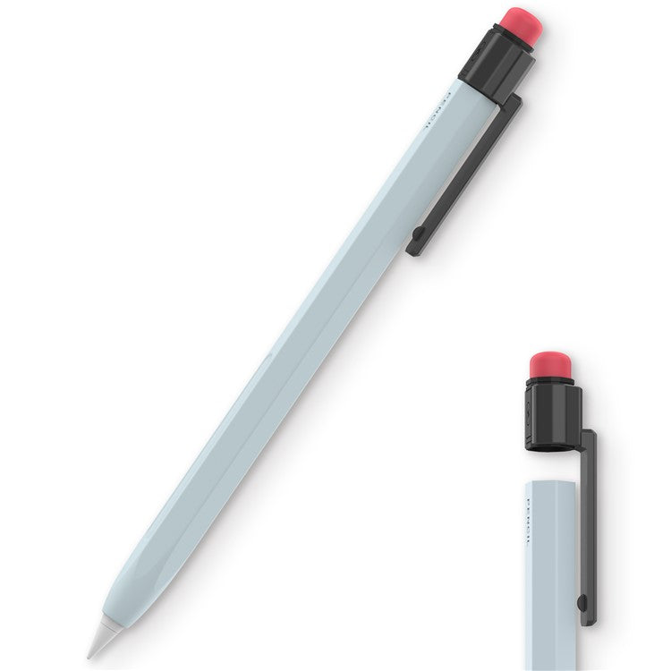 AHASTYLE PT180-2-K For Apple Pencil Pro / Pencil (2nd Generation) Retro Silicone Sleeve Stylus Pen Protective Cover - Blue