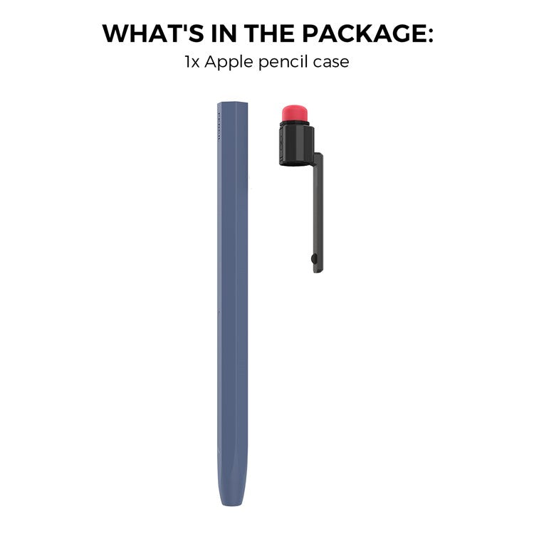 AHASTYLE PT180-2-K For Apple Pencil Pro / Pencil (2nd Generation) Retro Silicone Sleeve Stylus Pen Protective Cover - Midnight Blue