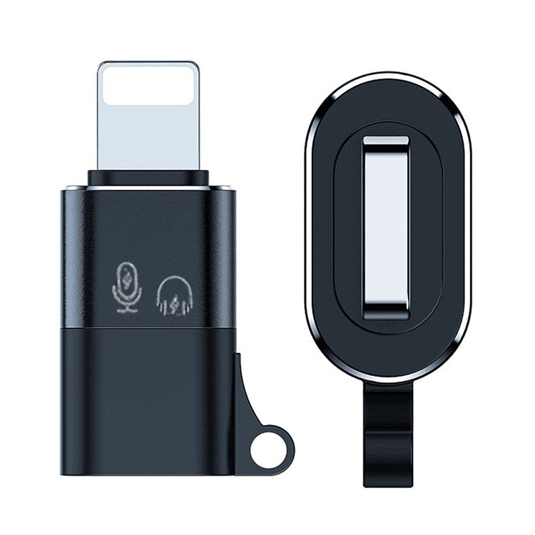 JS-09 OTG Wireless Lavalier Microphone Converter Type-C to Lightning