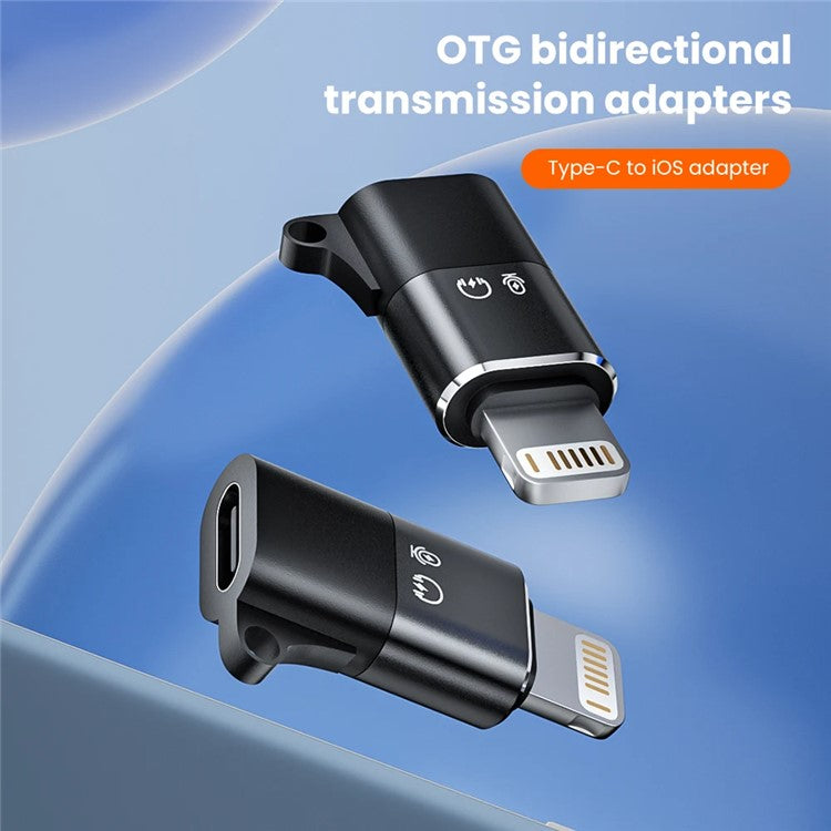 JS-09 OTG Wireless Lavalier Microphone Converter Type-C to Lightning