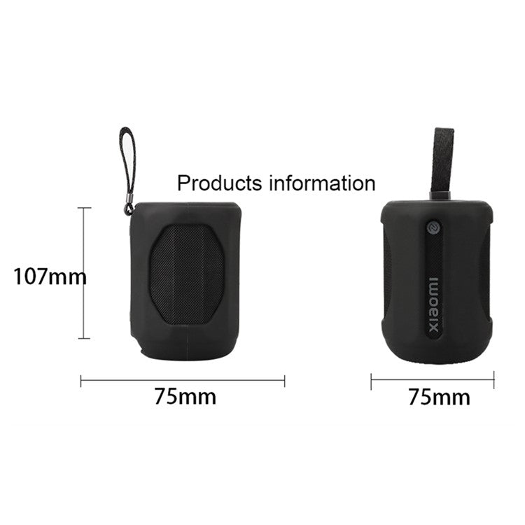 For Xiaomi Mini Bluetooth Speaker Case Anti-Scratch Silicone Sleeve with Strap - Orange