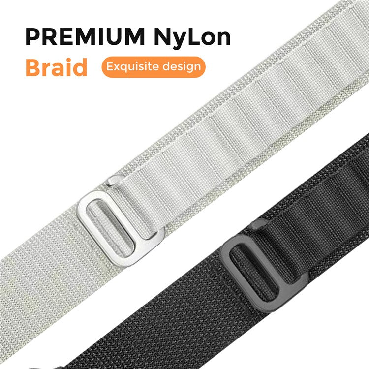 AHASTYLE WG97 Braided Nylon Strap For Apple Watch Series 10 42mm / 9 8 7 41mm / SE (2023) SE (2022) SE 6 5 4 40mm / 3 2 1 38mm - Black