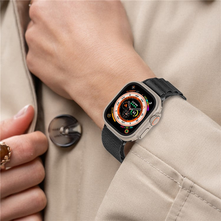 AHASTYLE WG97 Braided Nylon Strap For Apple Watch Series 10 42mm / 9 8 7 41mm / SE (2023) SE (2022) SE 6 5 4 40mm / 3 2 1 38mm - Black