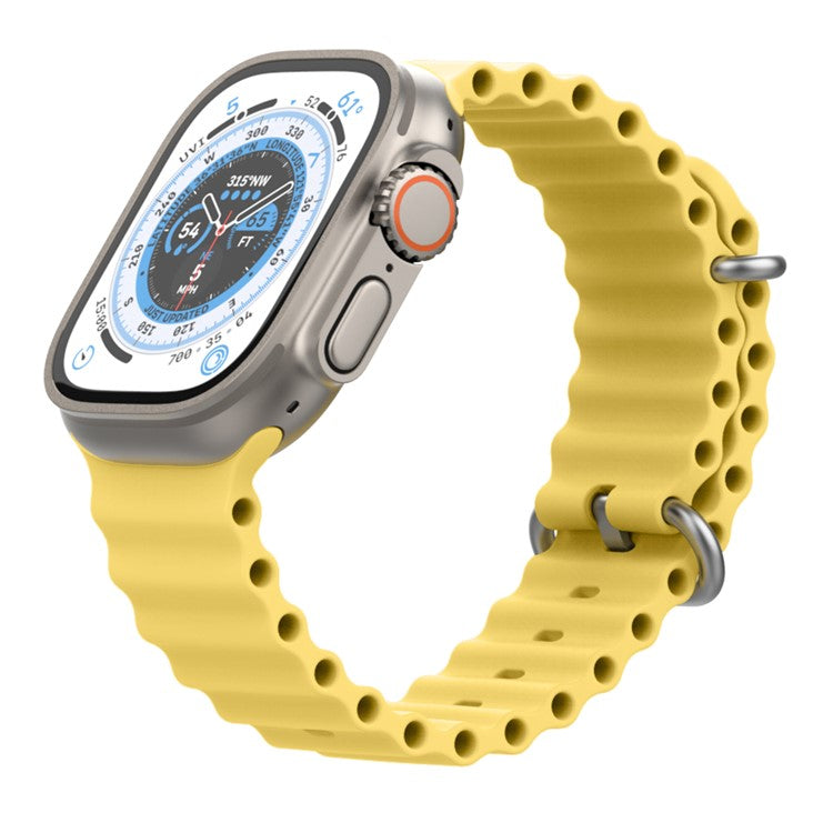 AHASTYLE WG102 for Apple Watch 10 46mm / Ultra 2 / Ultra 49mm / 9 8 7 45mm / SE (2023) SE (2022) SE 6 5 4 44mm / 3 2 1 42mm Watch Strap - Yellow