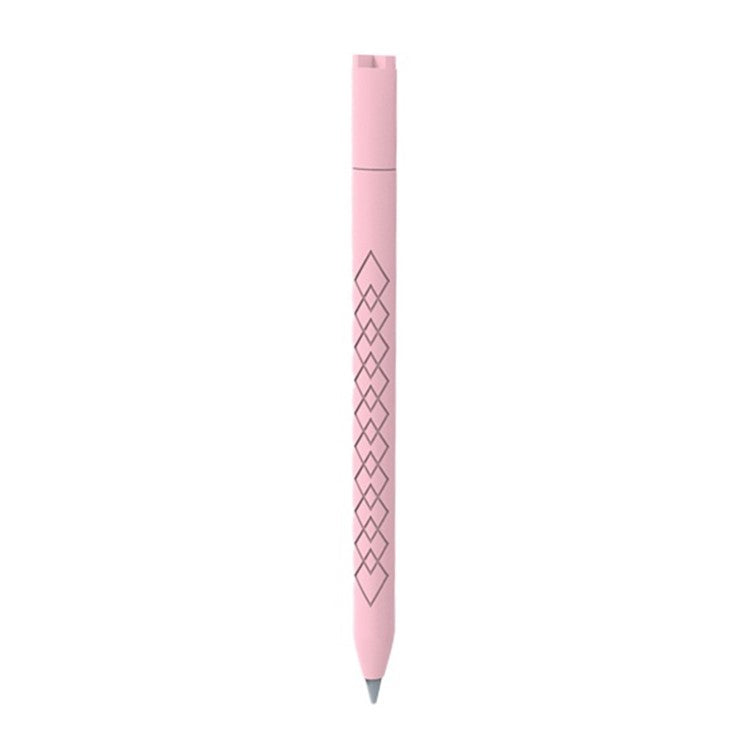 For Apple Pencil (USB-C) Diamond Texture Silicone Sleeve Stylus Pen Protective Cover - Pink