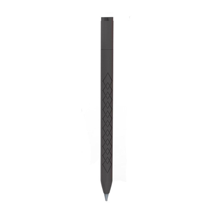 For Apple Pencil (USB-C) Diamond Texture Silicone Sleeve Stylus Pen Protective Cover - Black
