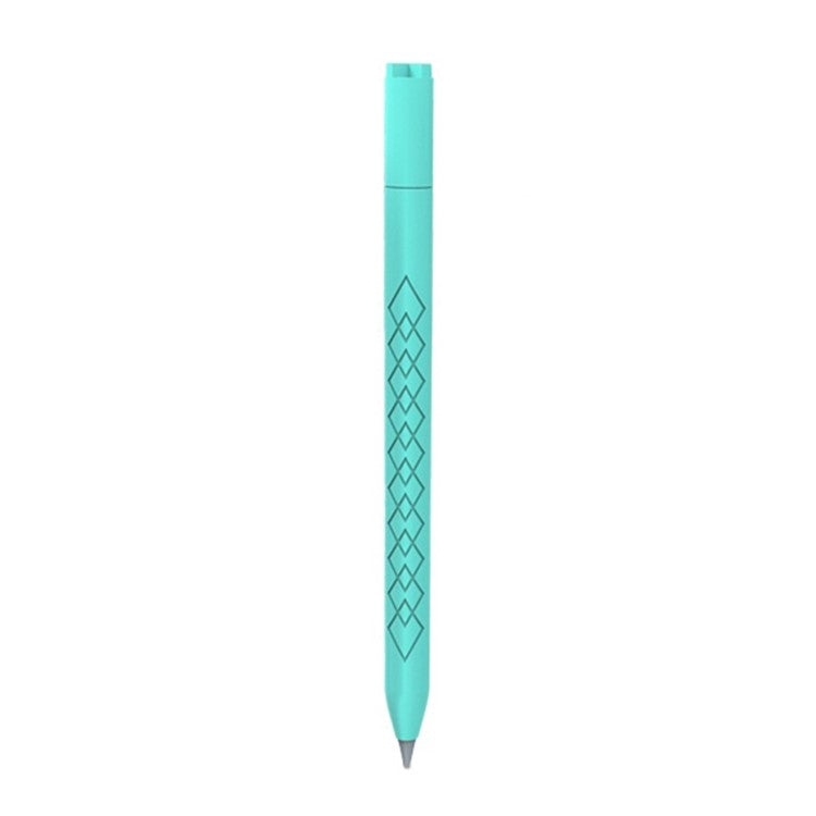 For Apple Pencil (USB-C) Diamond Texture Silicone Sleeve Stylus Pen Protective Cover - Lake Blue