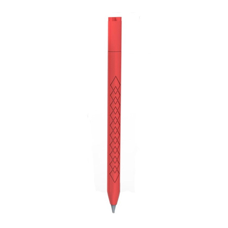 For Apple Pencil (USB-C) Diamond Texture Silicone Sleeve Stylus Pen Protective Cover - Red