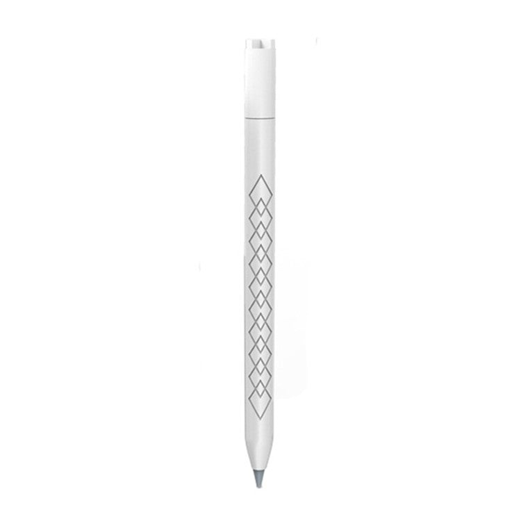 For Apple Pencil (USB-C) Diamond Texture Silicone Sleeve Stylus Pen Protective Cover - White