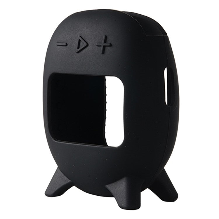 For JBL Clip 5 Portable Speaker Sleeve Anti-Collision Silicone Case Cover - Black