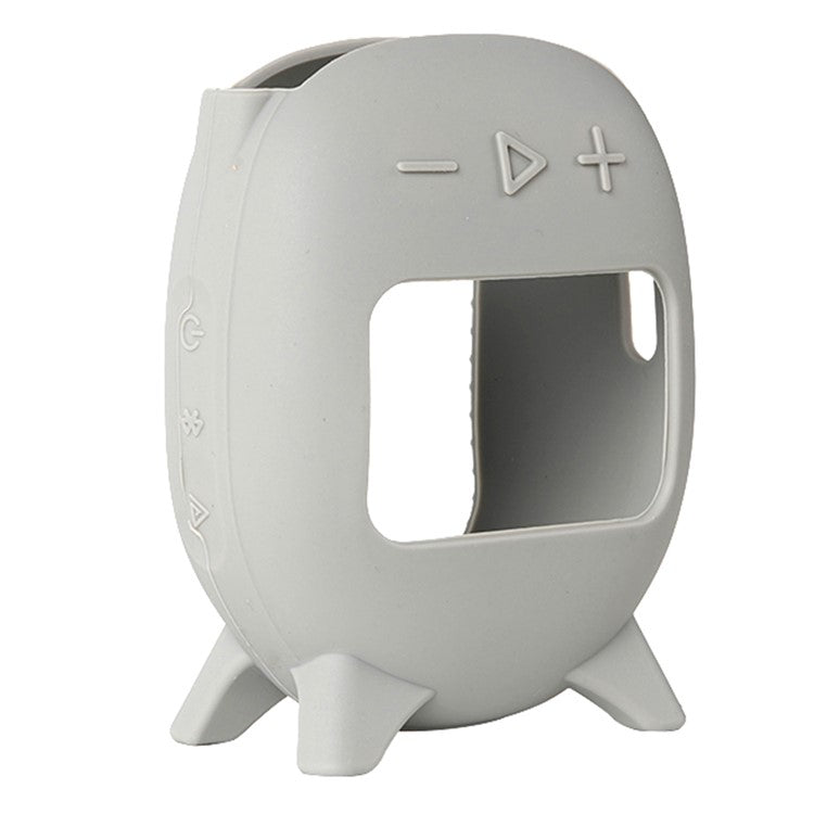 For JBL Clip 5 Portable Speaker Sleeve Anti-Collision Silicone Case Cover - Grey