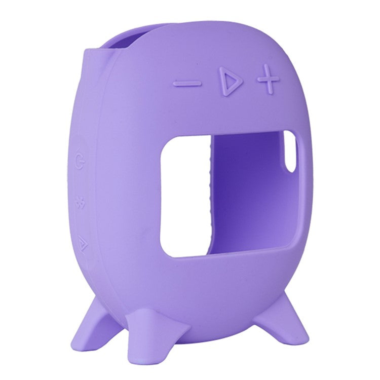 For JBL Clip 5 Portable Speaker Sleeve Anti-Collision Silicone Case Cover - Purple