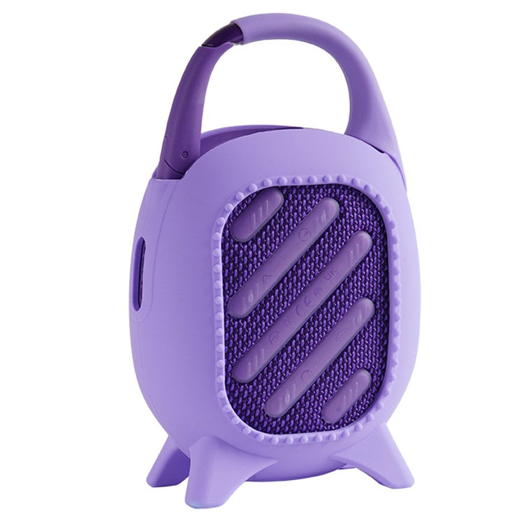 For JBL Clip 5 Portable Speaker Sleeve Anti-Collision Silicone Case Cover - Purple