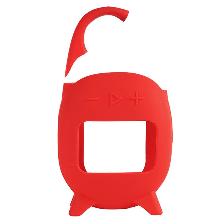 For JBL Clip 5 Portable Speaker Sleeve Anti-Collision Silicone Case Cover - Red
