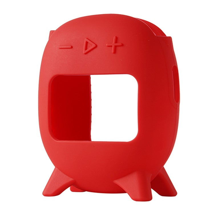 For JBL Clip 5 Portable Speaker Sleeve Anti-Collision Silicone Case Cover - Red