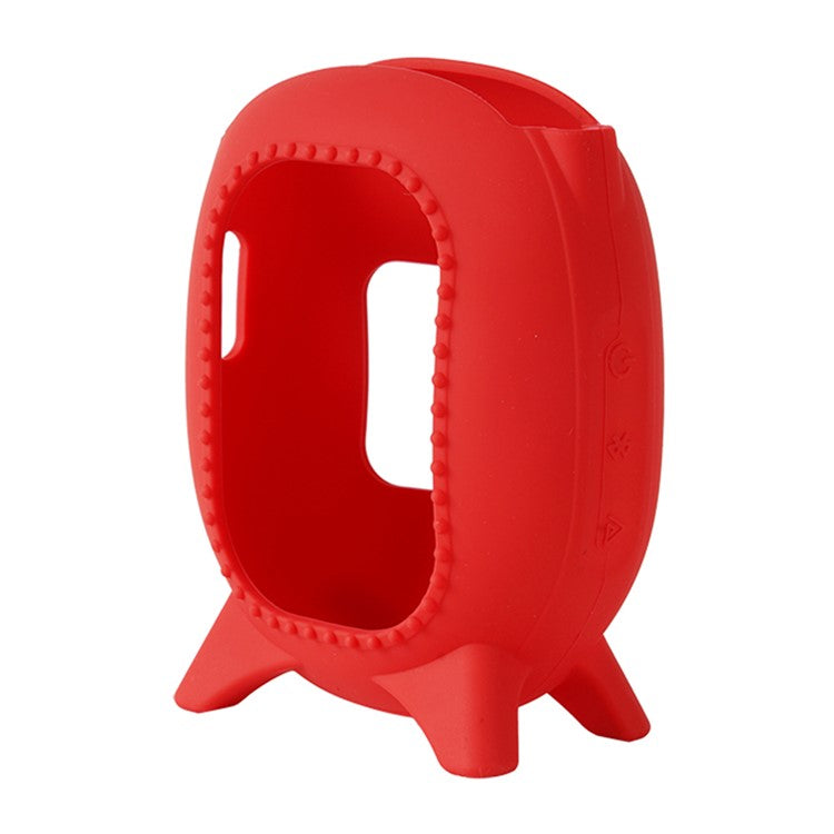 For JBL Clip 5 Portable Speaker Sleeve Anti-Collision Silicone Case Cover - Red