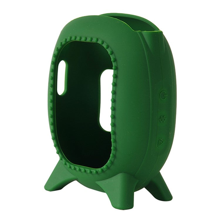 For JBL Clip 5 Portable Speaker Sleeve Anti-Collision Silicone Case Cover - Army Green