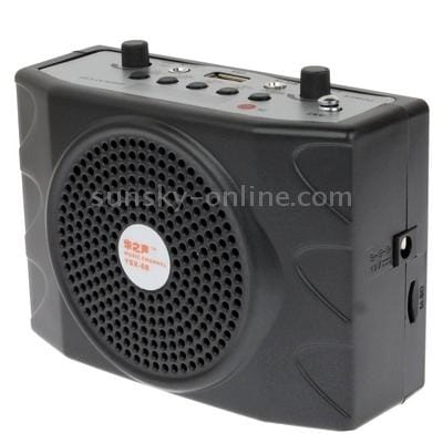 Multi-functional Portable Waistband Amplifier Speaker with MP3 / USB Slot / FM / U Disk Function and Headset Microphone, Support TF Card (Black)