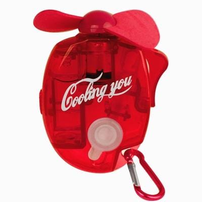 Mini Water Spray Fan with Powerful Safe Fan Blades, Size: About 109 x 73 x 27mm (Red)