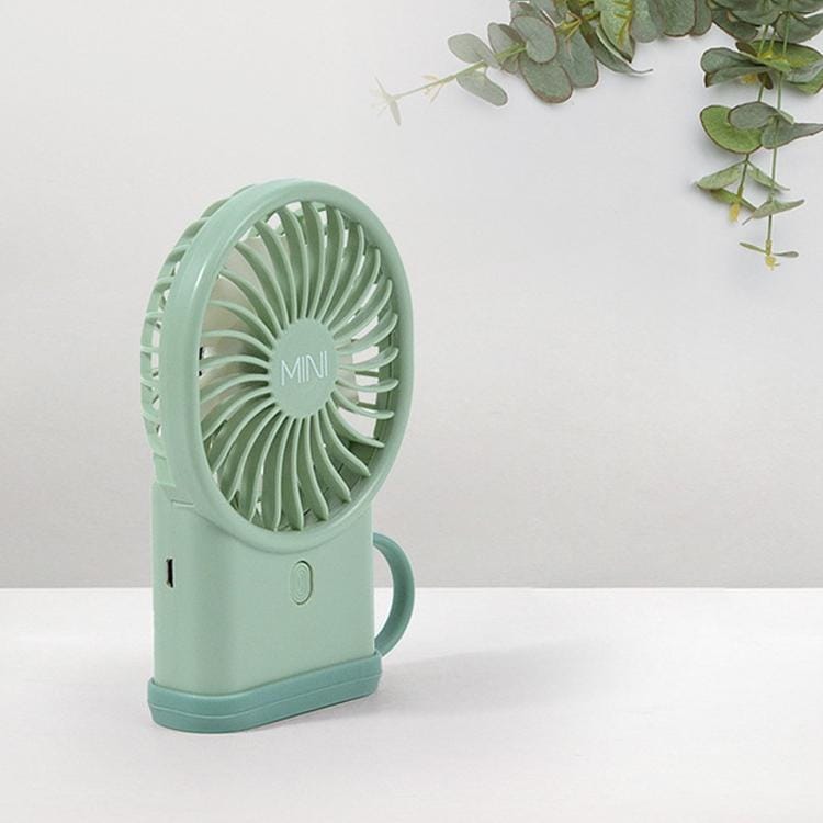 Creative Lanyard Handheld Student USB Charging Mini Fan (Light Green)
