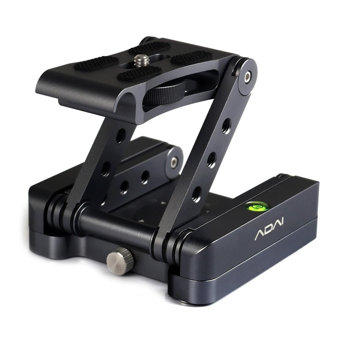 ADAI 360 Degree Rotation 3-Folding CNC Aluminum Quick Release Plate Holder Tripod M Flex Tilt & Ball Head (Black)
