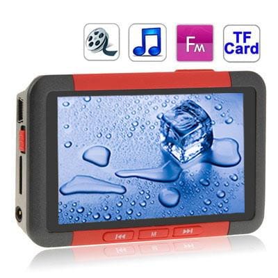 3.0 inch TFT Screen 4GB MP4 player with TF Card Slot, Support TV Out, FM Radio (Red)