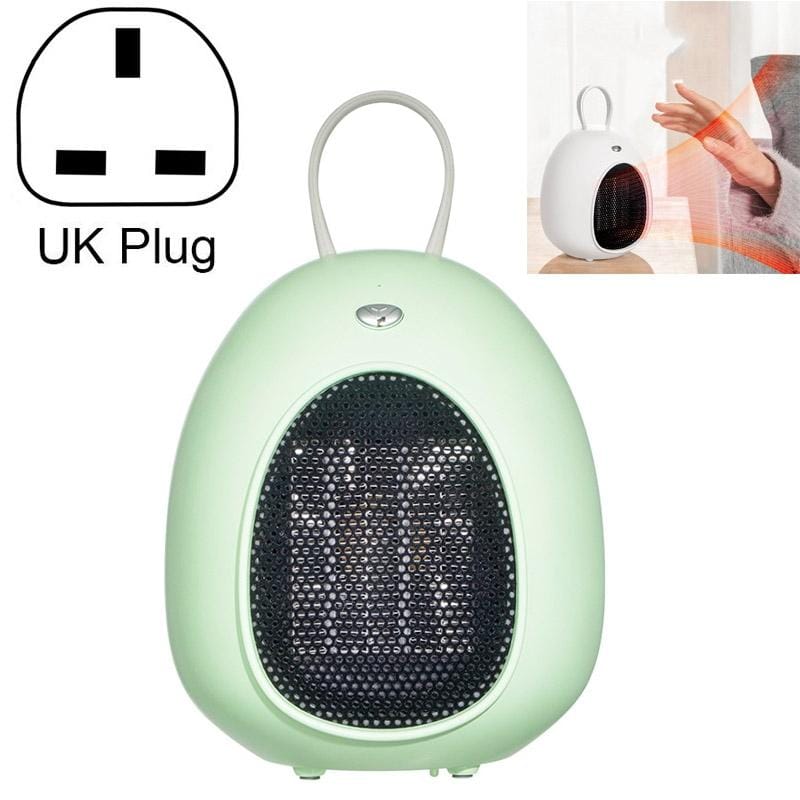 Winter Home Desktop Mini Heater, Size:UK Plug (Light Green)
