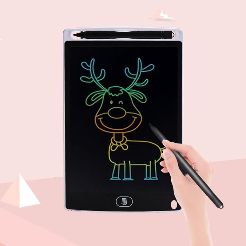 8.5 inch LCD Handwriting Board Children Drawing Graffiti Handwriting Board, Style:Colorful, Frame Color:White