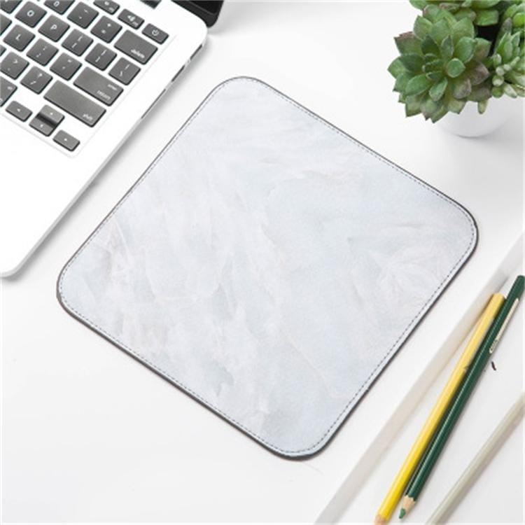Office Desk Mat Marble Pattern Desk Organizer School Supplies Mouse Desk Tools (Grey White)