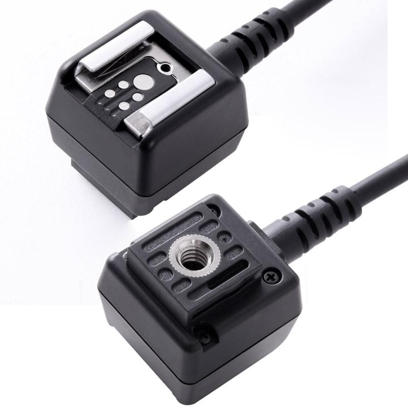 Micnova Off-Camera Flash Sync Cord Dual Hot Shoe TTL Cord for Pentax / Canon / Nikon / Samsung / Fujifilm DSLR Cameras, Length: 5m